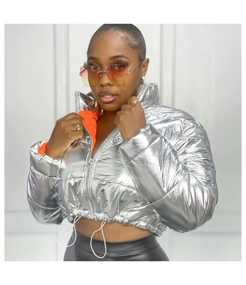 Wholesale Glossy Down Cotton Bread Coat For Women SOU200871 3 Wholesale Glossy Down Cotton Bread Coat For Women SOU200871 - Image 3