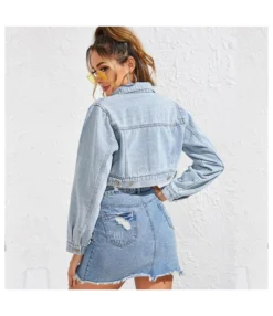Short With Tassels Design Denim Jacket For Women Coats And Jackets ST180645 -Women Clothing Sales Store c200951b ad2c 4084 9885 4a8e89cb4b77 82382C04828C9C61689FC704C9A0C56B
