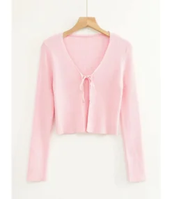 Trendy Plain Lace-Up V-Neck Cropped Slim Fit Women'S Knit Tops Wholesale Cardigans SOUN532442 15 Trendy Plain Lace-Up V-Neck Cropped Slim Fit Women'S Knit Tops Wholesale Cardigans SOUN532442 -Women Clothing Sales Store c2b43a8f fb40 4b59 a116 cc1e60763fd6 42e2365145c368003f1b13c87836df4b
