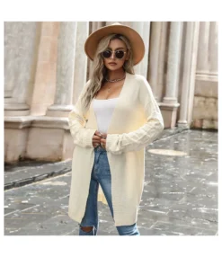 Women Fashion Sweater Long Sleeve Solid Color Cardigan Wholesale Clothing Vendors SOUN360716