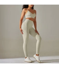 Seamless Solid Color Crop Tops High Waist Leggings Sports Suit Wholesale Womens Clothing N4623070500055 -Women Clothing Sales Store c6f28057d62d446ba191b03c012978c9 4