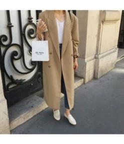 Solid Color Womens Long Jacket Wholesale Coats SOU95421