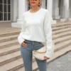 Long-Sleeved Solid Color All-Match Knitted Pullover Sweater Wholesale Women'S Top N4623070300158