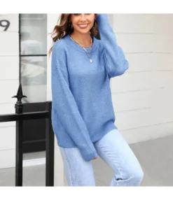 Long-Sleeved Solid Color All-Match Knitted Pullover Sweater Wholesale Women'S Top N4623070300158 -Women Clothing Sales Store cbf261c5ae98462bb62ab037011c9b98 4