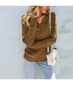 Fashion V Neck Lapel Loose Long Sleeve Solid Color Wholesale Sweaters STN562267 -Women Clothing Sales Store cce33804 bd1b 44d5 a4fe 6a59535d6019 6940accbd48aba2ab2222e28ba6118be