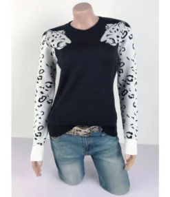 Casual Color-Blocking Print Tops Long Sleeve Loose Wholesale Sweater SSWN561050 -Women Clothing Sales Store ce1b2c4b acc7 458e 9226 65fa450f4c48 8d700888324f5fbceb9753cd586f9af2