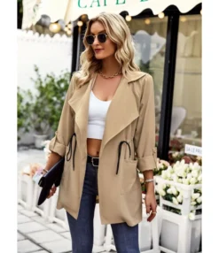 Fashion Lapel Drawstring Trench Long Sleeve Slim Solid Color Wholesale Coats SOUN562273 -Women Clothing Sales Store ce40a9eb 2ee7 4f12 8535 8bf8f47d0290 45431ea2a63680a542801f24e1b8605f