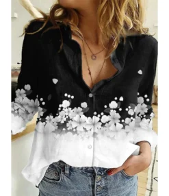 Gradient Floral Print Long Sleeve Womens Shirts Casual Wholesale Blouse ST95275 -Women Clothing Sales Store cf0393ac adf8 4598 8211 4e620addb30a adc7ffc6d3c179438e2e50e5eee637b8