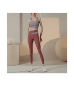 Colorblock Sport Tops & High Waist Hip Lifting Leggings Yoga Suits Wholesale Activewear Sets SON562748