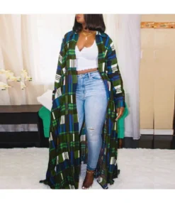 Plaid Print Womens Long Jacket Fashion Loose Casual Outerwears Wholesale Cardigans SOU95373 -Women Clothing Sales Store d366c1d6 b46e 4463 80b6 2ebb627e0485 aa5a2f3dee90c9142f7cc061f220e112