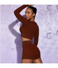 Zipper Long Sleeve Tops & Hip Lift Shorts Seamless Yoga Suits Wholesale Activewear Sets SON536532 -Women Clothing Sales Store d8ae62b6 a6c9 4953 86b4 3caba240cad6 4d10685846aff94243f0783a3c4d3369