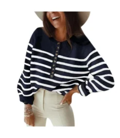 Knitwear Striped Pullover Top Fashion Button Cardigan Wholesale Womens Tops SSWN539131 -Women Clothing Sales Store dc3f9c02 cf3d 4639 b127 3464e894fd64 aa5bec2627bb1d2cc79ba332518683f6