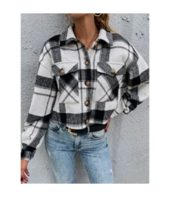 Retro Lapel Plaid Single-Breasted Long Sleeve Short Jacket Wholesale Coats SOUN562732 -Women Clothing Sales Store dd7d747f 300a 42f9 b80f 744ad6bca7cf 20723fd016668350afc80d8088cbe181