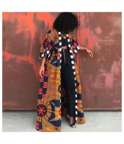 Ethnic Style Print Womens Long Jacket Loose Casual Outerwears Wholesale Cardigans SOU95372