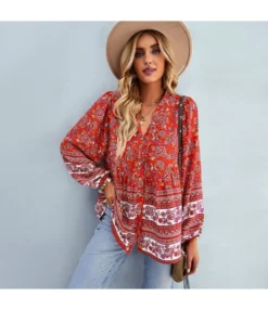 Printed Bohemian Long Sleeve Shirts Resort Boho Blouse Wholesale Womens Tops STN536759 -Women Clothing Sales Store e1c9a51c bb5f 47bf a0a5 a44823ee4e0c d3ece4e18f4edeffed9c55b4792ef018