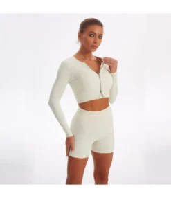 Seamless Sports Yoga Wholesale Activewear Fitness Long-Sleeved Shorts Women Suits SO230153 -Women Clothing Sales Store e2dd749b 81f0 4a8f a703 313941a3fdc6 4D08B21E5DCAE13636D1E4976040F104