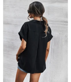 Summer Solid Color Short Sleeve Business Casual Womens Lapel Satin Shirts Wholesale Blouse STN533372 -Women Clothing Sales Store e5a4668c 1a34 48a6 b026 d3180d920adf 60d534d41a614a9d6219761dd5023957