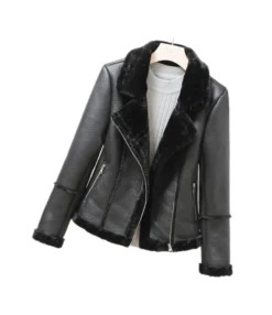 Fur Integrated Warm Women'S PU Jacket Motorcycle Wholesale Coats And Jackets ST202632