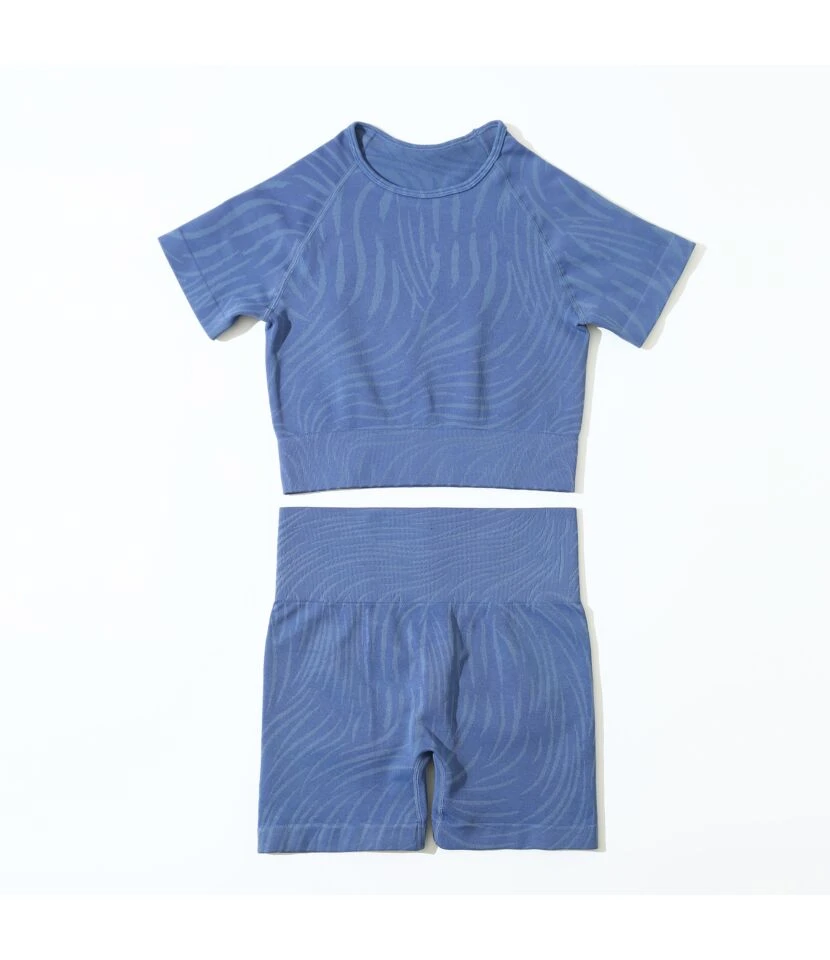 Short Sleeve Sport Tops & Shorts Athletic Womens 2pcs Seamless Yoga Suits Activewear Wholesale Workout Clothes SON534218 3 Short Sleeve Sport Tops & Shorts Athletic Womens 2pcs Seamless Yoga Suits Activewear Wholesale Workout Clothes SON534218 - Image 3