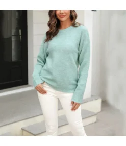 Long-Sleeved Solid Color All-Match Knitted Pullover Sweater Wholesale Women'S Top N4623070300158 -Women Clothing Sales Store e8fbbc7dc9b34043be5db037011d7f0e 4