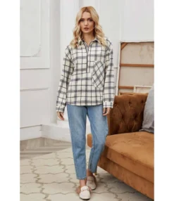Plaid Printed Loose Wholesale Sweatshirts Casual Zip Design Long Sleeve Womens Tops SOU165477 -Women Clothing Sales Store eb5acdc7 1999 489d aa4d ad1c9d84676e 71389DF67A909007A1962F9519F03E8F