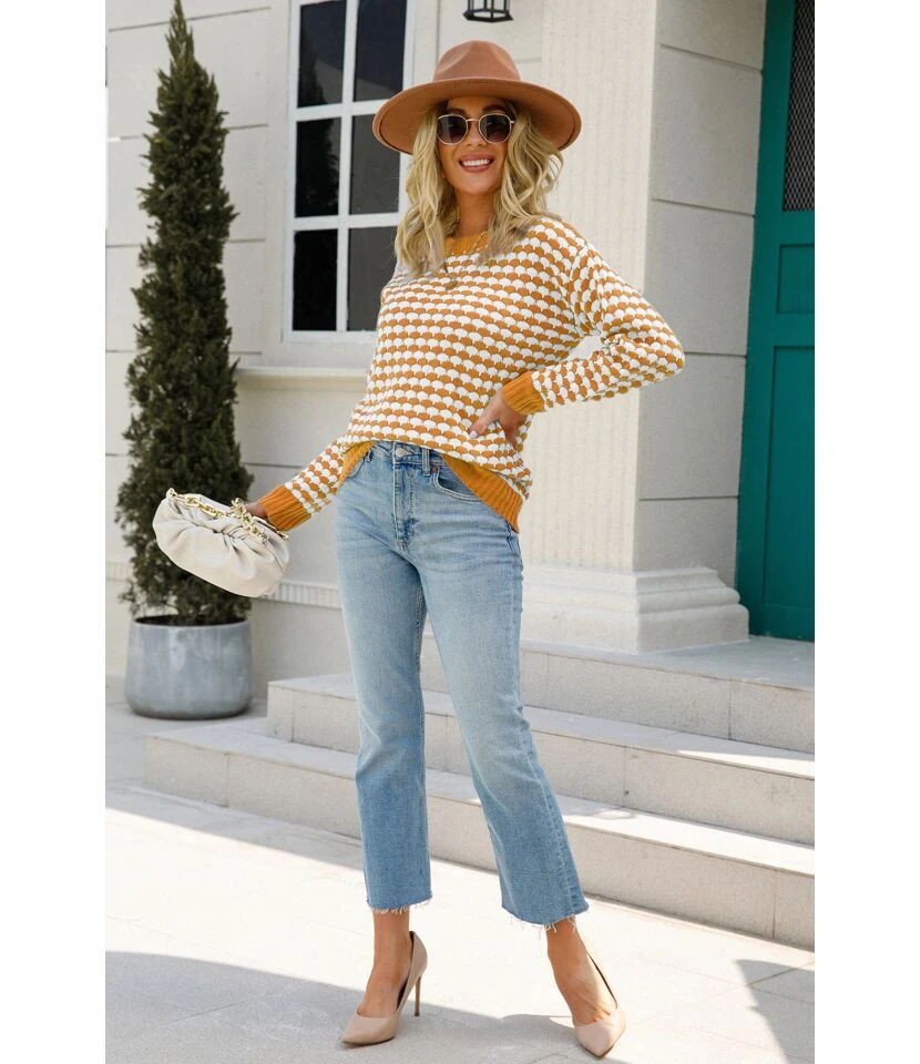 Fashion Print Pullover Long Sleeve Casual Crew Neck Wholesale Sweater SSWN560967 20 Fashion Print Pullover Long Sleeve Casual Crew Neck Wholesale Sweater SSWN560967 - Image 20