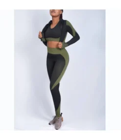 Seamless Knit Yoga Suits Sexy Butt Lift Fitness Sports 3pcs Sets Wholesale Activewear SON536995