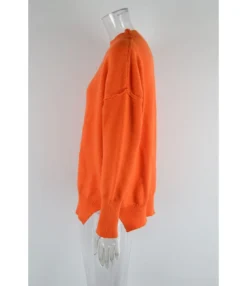 Loose Casual Solid Color Round Neck Knit Pullover Sweater Wholesale Women'S Top N4623070300169 -Women Clothing Sales Store f09d4d3b27454f79b7a6b03b010dfc8e