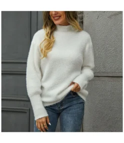 Long Sleeve Casual Pullover Furry Solid Color Knit Sweater Wholesale Women'S Top -Women Clothing Sales Store f6066cbab8c84770ba0eb0350113f388 4