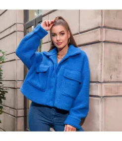 Irregular All-Match Tooling Pocket Buttoned Loose Casual Jacket Wholesale Women Top SOUV463906