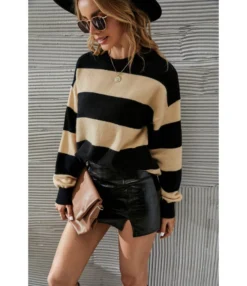 Crew Neck Wholesale Sweater Striped Fashion SS161869 -Women Clothing Sales Store fa2d62b6 68fe 4569 86dc ef6d72ba02d9 955308098D929DE21C68042C9BF81D29