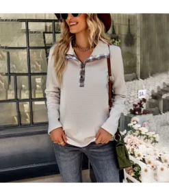 Fashion Casual POLO Neck Long Sleeve Splicing Sweatershirt Wholesale Women Clothing STN562366 15 Fashion Casual POLO Neck Long Sleeve Splicing Sweatershirt Wholesale Women Clothing STN562366 -Women Clothing Sales Store fa6386d0 65fc 4ef6 b8f2 1353cefdd95c de82e325e574c6534d8dbf793d4da733