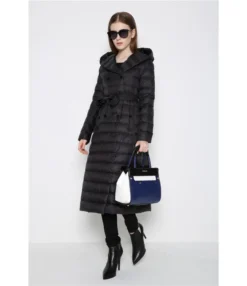Fashion Lightweight Hooded Down Jacket With Belt Double Breasted Long Sleeves Solid Color Slim Women Wholesale Coats SOU60180 -Women Clothing Sales Store fca64b6b d4b3 4fa3 be15 cffe37b78950 e9950f230f9bb567acc24c46e87667f5