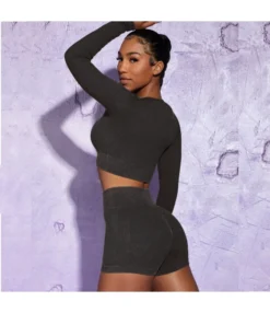 Zipper Long Sleeve Tops & Hip Lift Shorts Seamless Yoga Suits Wholesale Activewear Sets SON536532 -Women Clothing Sales Store fcd128bf befc 4e49 add9 9a9a345b1985 4ddb780c0715ef63ac79f164b3f2f7e2