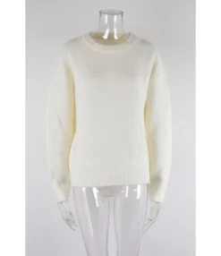 Long-Sleeved Solid Color All-Match Knitted Pullover Sweater Wholesale Women'S Top N4623070300158 -Women Clothing Sales Store ff6a09fd34a04279bdb8b03e010f8581