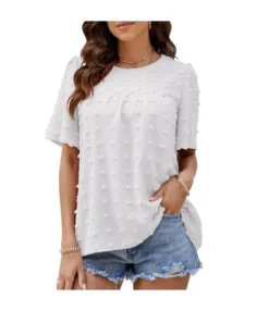 Chiffon Jacquard Pompom Round Neck Loose Top Wholesale Women'S Top N4623051300039 8 Chiffon Jacquard Pompom Round Neck Loose Top Wholesale Women'S Top N4623051300039 -Women Clothing Sales Store ff7f708ff4a649d49c20b006012ebcf1 5
