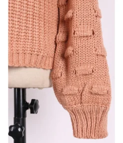 Dolman Sleeve Solid Color Crochet Sweater -Women Clothing Sales Store img 2958