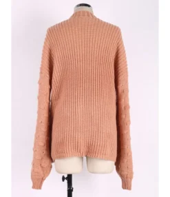 Dolman Sleeve Solid Color Crochet Sweater -Women Clothing Sales Store img 2962